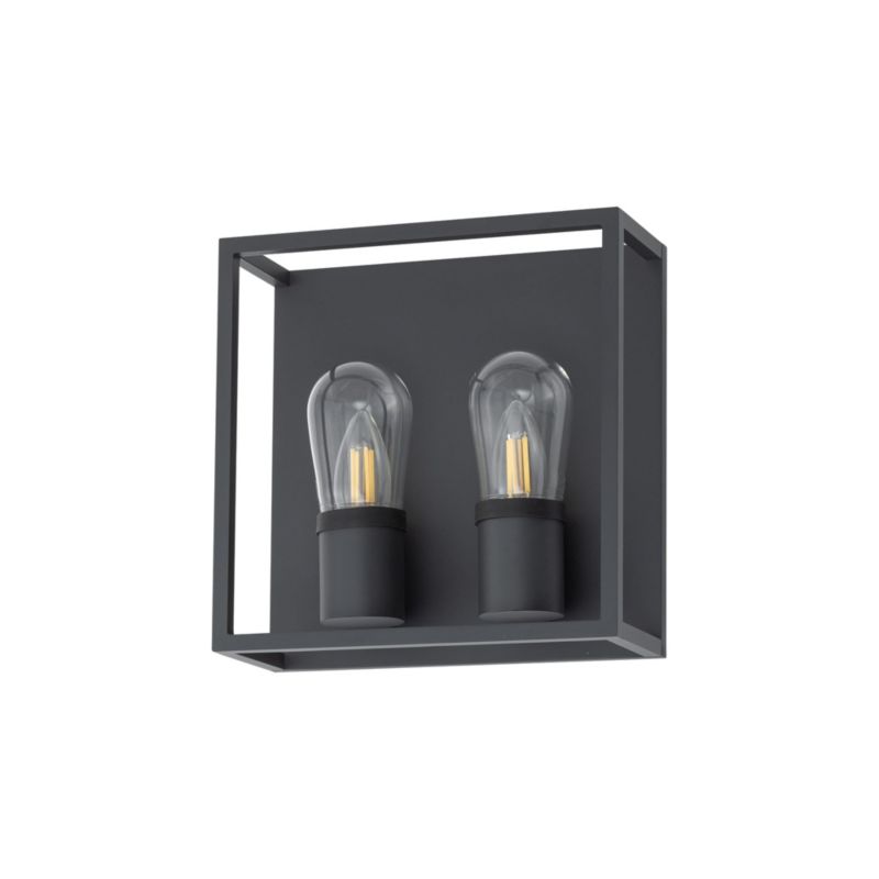 Kinkiet ścienny Nowodvorski Lighting Margot czarny 2 x E14 x 6W IP54 wym: 25 x 25 cm - 1 szt.