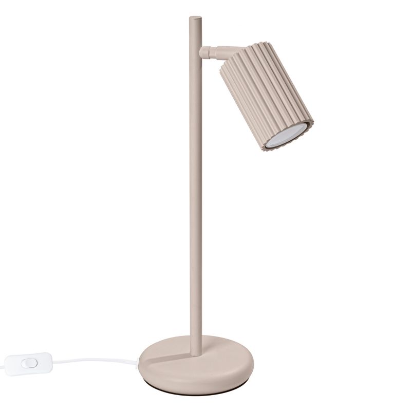 Lampa biurkowa Sollux Lighting KARBON taupe 1 szt.
