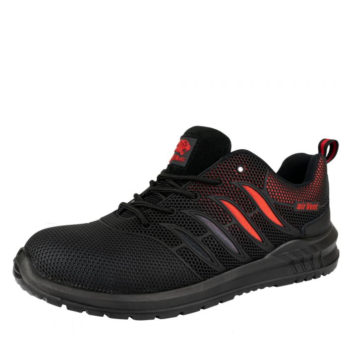 Półbuty robocze sznurowane Airvent SB FO SRC czarno-czerwone rozmiar 42