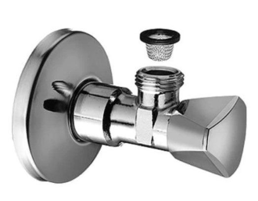 Zawór przyłączeniowy Sanland Schell 1/2" x 3/8" kątowy z filtrem 1 szt.