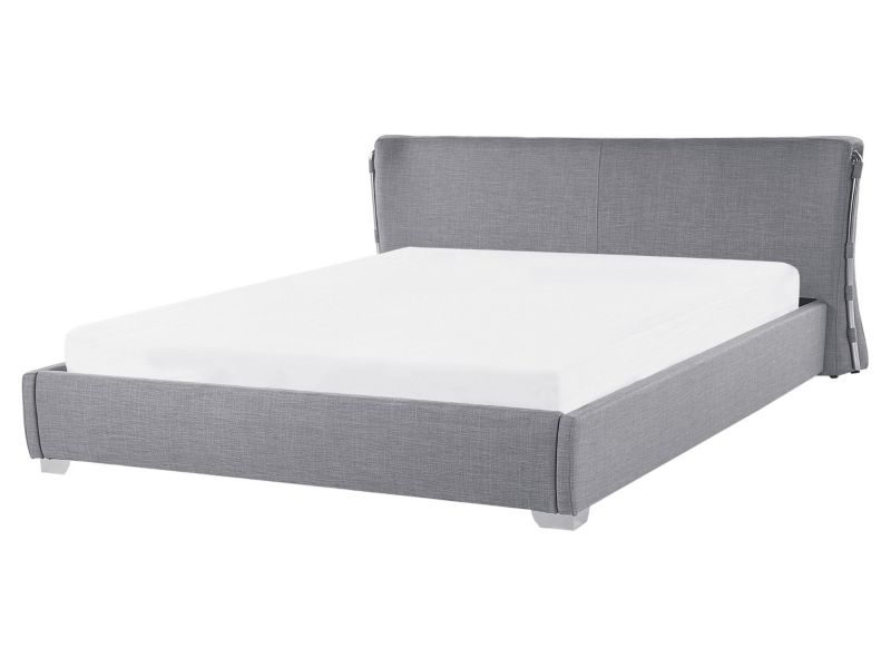 Łóżko wodne tapicerowane 160 x 200 cm szare Paris 1 szt.