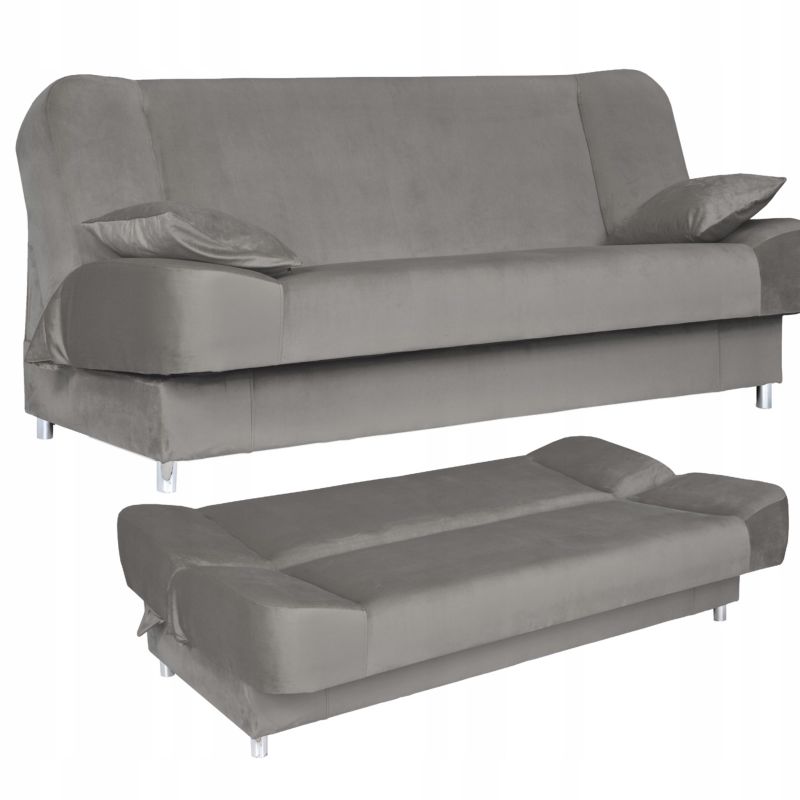 Sofa do salonu rozkładana z poduszkami Family Meble Sara szara 1szt