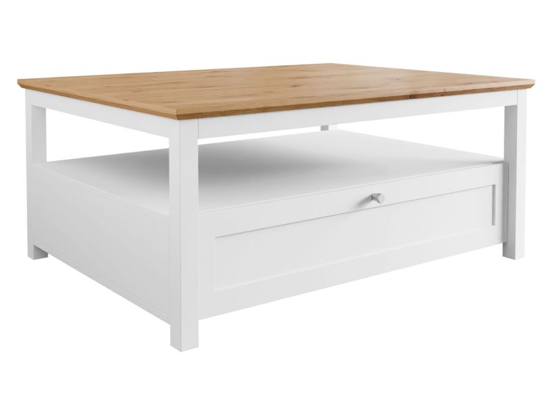 Stolik kawowy MIRJAN 24 nowoczesny Gacoris 1SZ biały/dąb lefkas 1 szt.