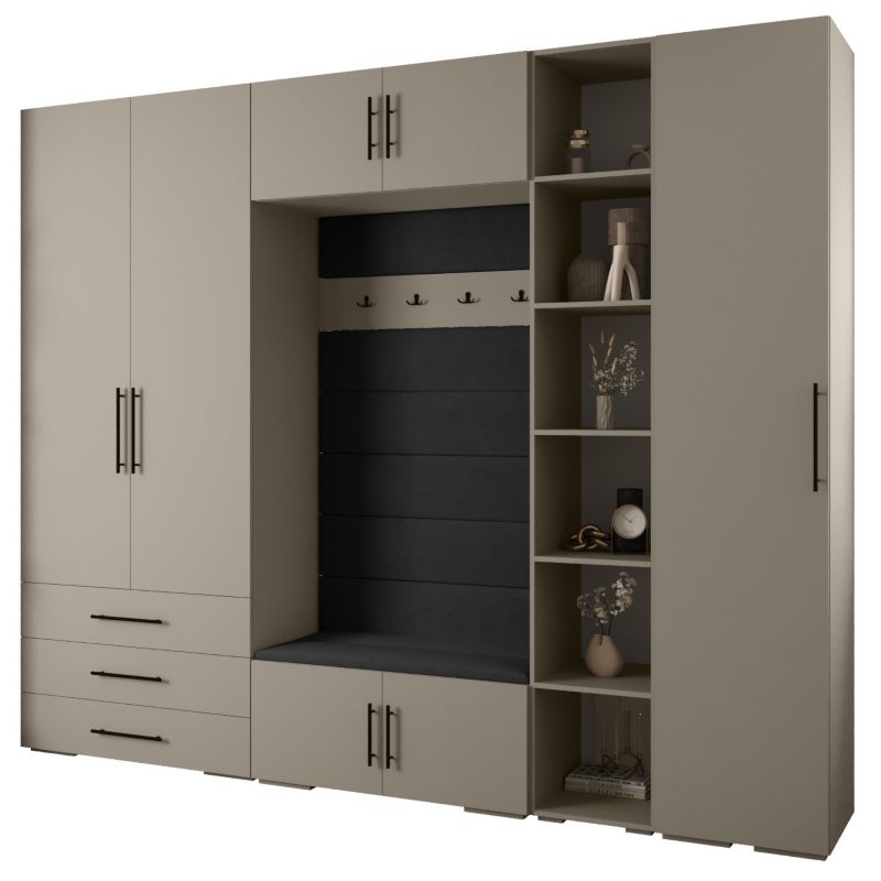 Garderoba do przedpokoju Abiks INOVA 3 Z11 kaszmir+czarny+manila18 1 szt.