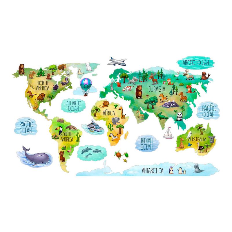 Naklejki Na Ścianę Wallfluent 125x80 cm Leśne zwierzątka 1 rol.