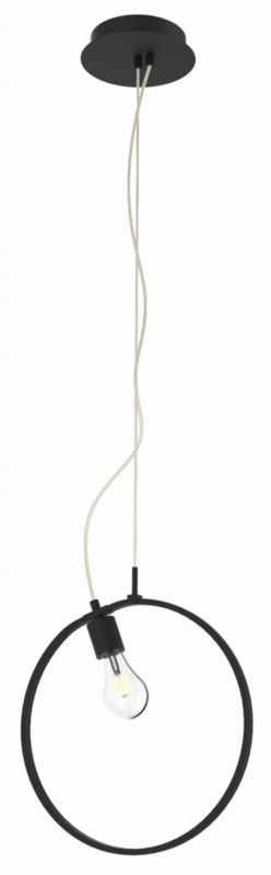 Lampa sufitowa wisząca Candellux Skiros czarna wym: 120 x 36 x 15 cm wbudowany LED 12W 1 szt.