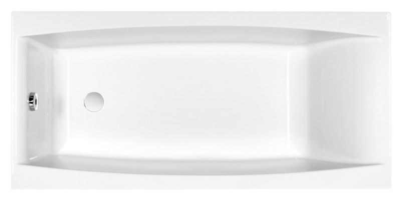 Wanna prostokątna Cersanit Virgo 160x75 cm, akrylowa, biała, z nogami, 200L, 1 szt.