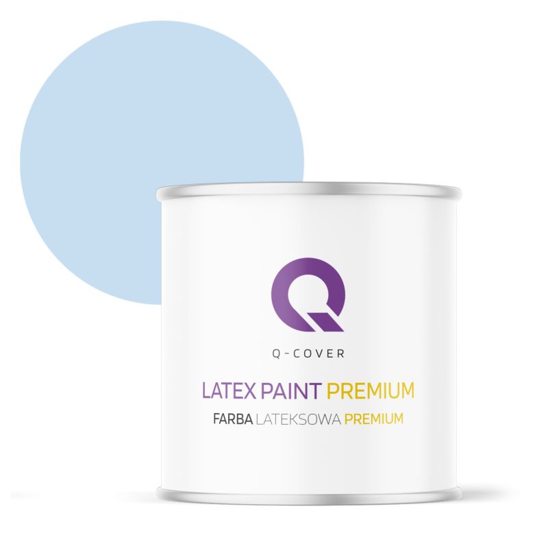 Farba Lateksowa Premium Plamoodporna do Ścian i Sufitów Q-Cover Błękit H0169 Głęboki Mat 2L