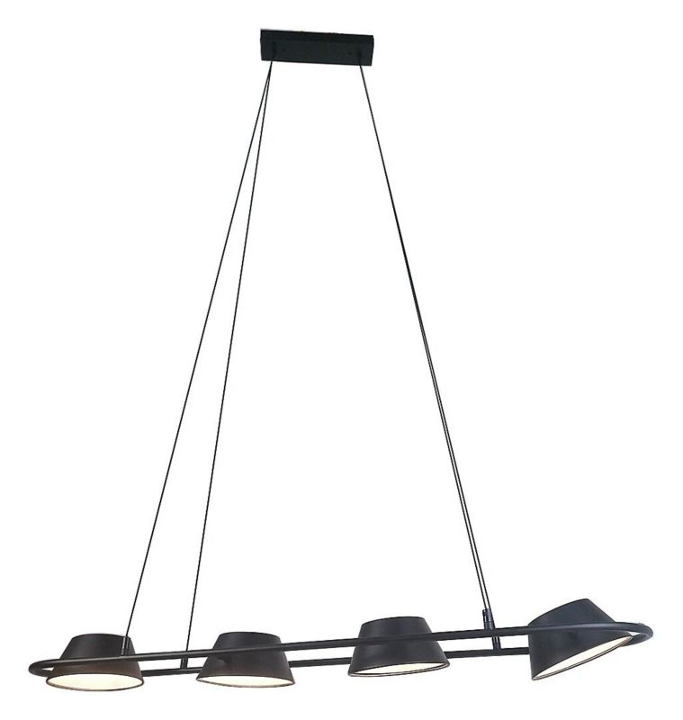 Lampa wisząca Rabalux Odiss LED 4x36W czarna, IP20, regulacja, ciepła biel, 1 szt.