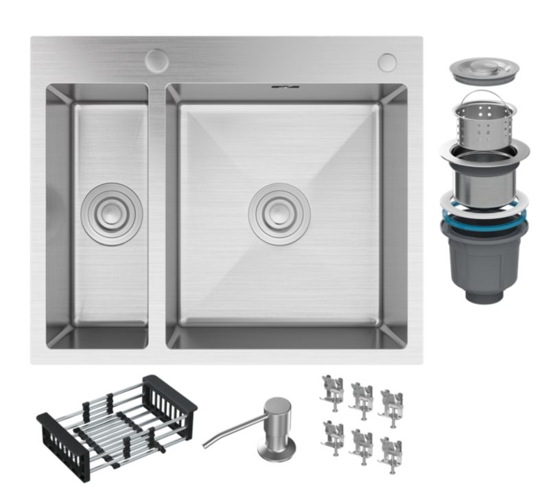 Zlewozmywak Stalowy Granitan Bari61 z Syfonem 1kpl.