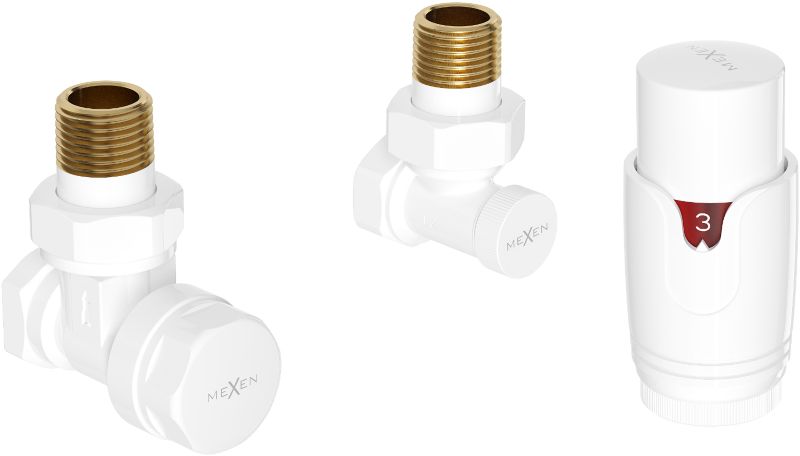Zestaw termostatyczny kątowy Mexen G00 biały W901-900-20 1 szt.