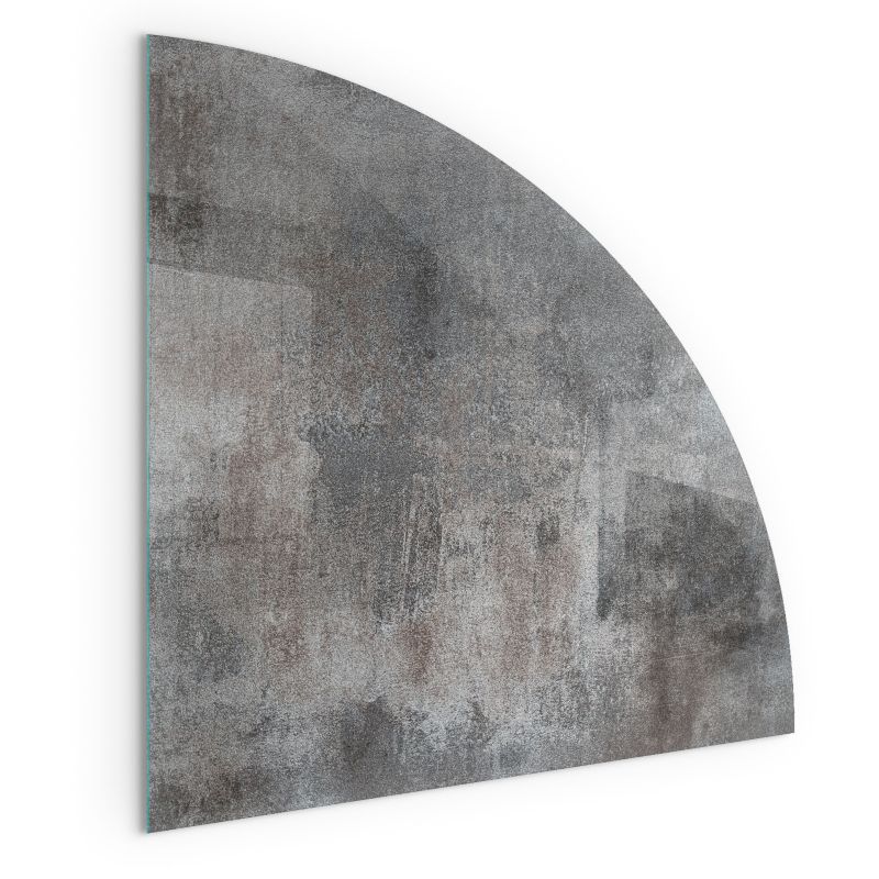 Szklana Podkładka Pod Kominek Ćwiartka Wallfluent 100x100 cm Faktura surowego materiału 1 szt.