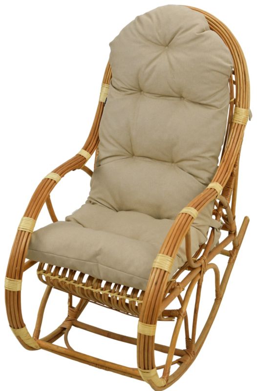 Poduszka na fotel bujany rattanowy AMPO beżowy melanż 1 szt.