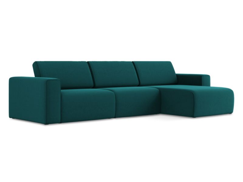 Modułowa sofa 4-osobowa LaMiaSofa CASERTA z tkaniny welwetowej 314x167 cm morski 1 szt.