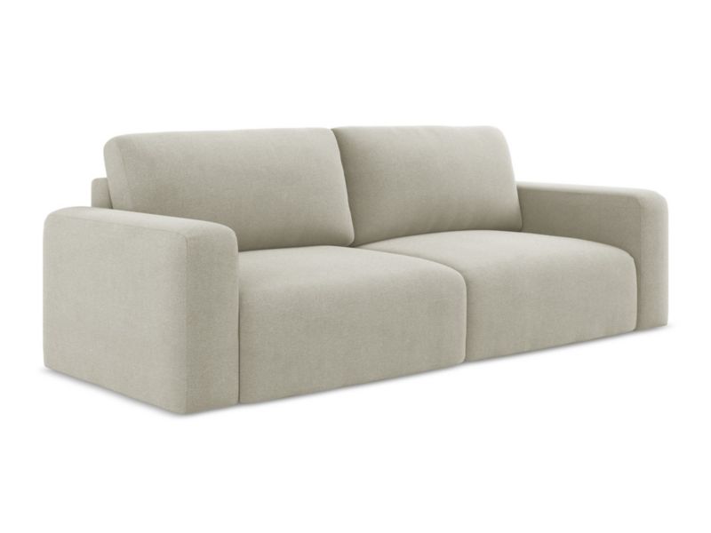 Kanapa 3-osobowa z funkcją spania LaMiaSofa OSTIA z tkaniny strukturalnej 244x102 cm jasny beż 1 szt.