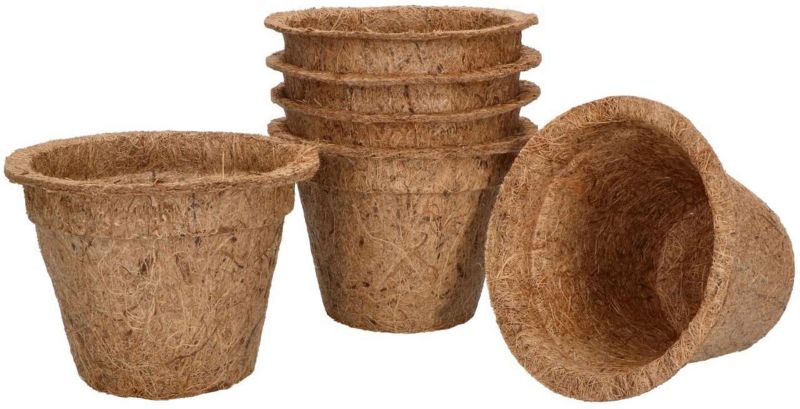 Doniczka naturalna KOTARBAU z włókna kokosowego 10 cm 6 szt.