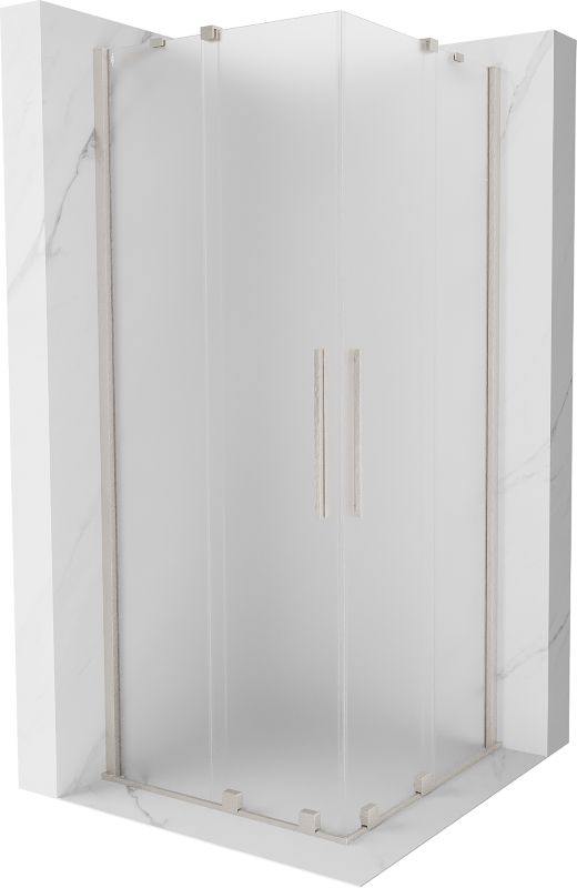 Kabina prysznicowa Mexen Velar Duo rozsuwana 80 x 80 cm szron nikiel szczotkowany 1 szt.