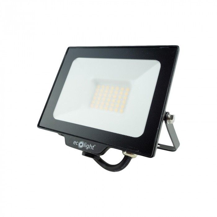 Naświetlacz LED Ecolight czarny LED 30W 4000K 2700lm IP65 wym: 12 x 14,3 x 2,9 cm aluminium - 1 szt.