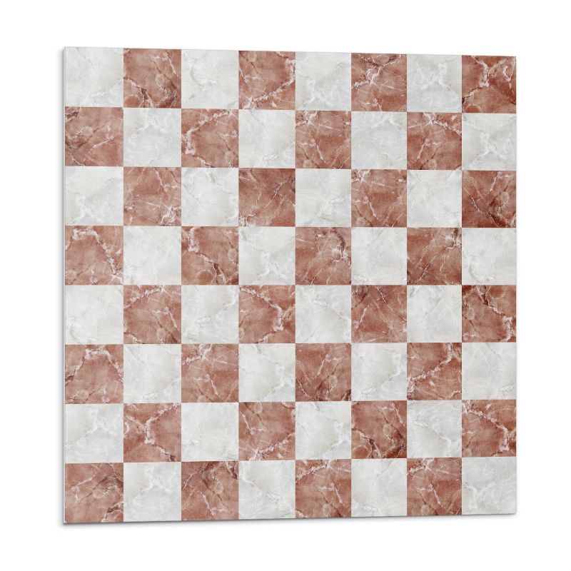 Kafelki samoprzylepne Wallfluent 30x30 cm Elegancka szachownica w marmurowym wydaniu 9 szt.
