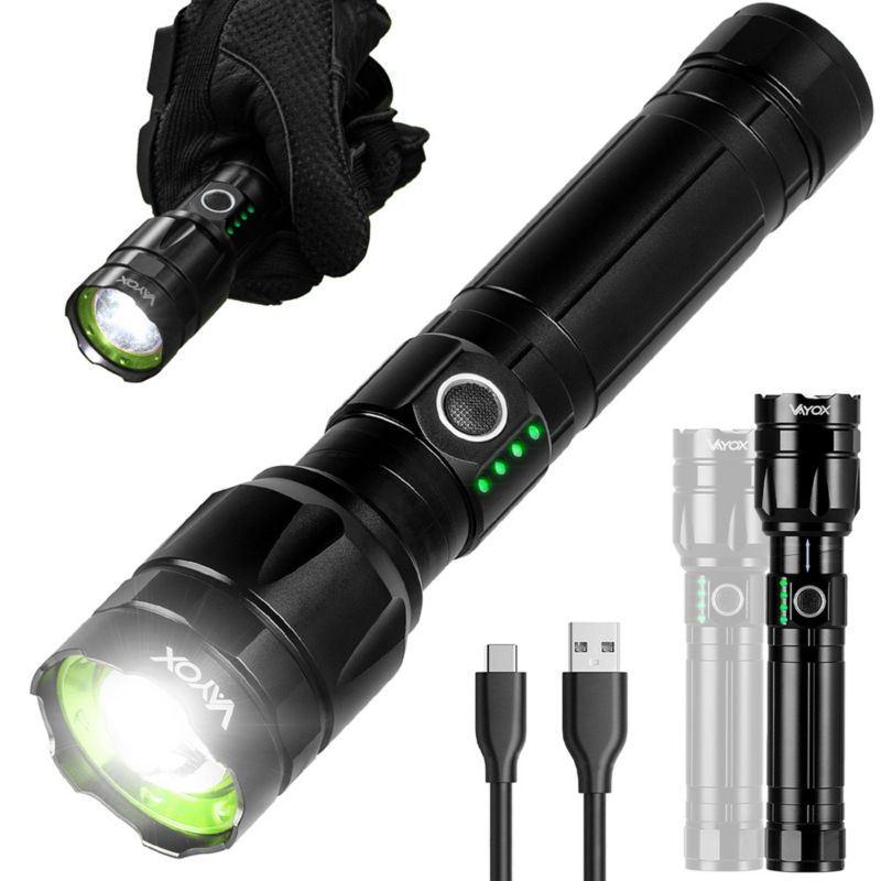 Latarka taktyczna Vayox VA0108 akumulatorowa ZOOM wodoodporna IPX5 1060lm 1 szt.