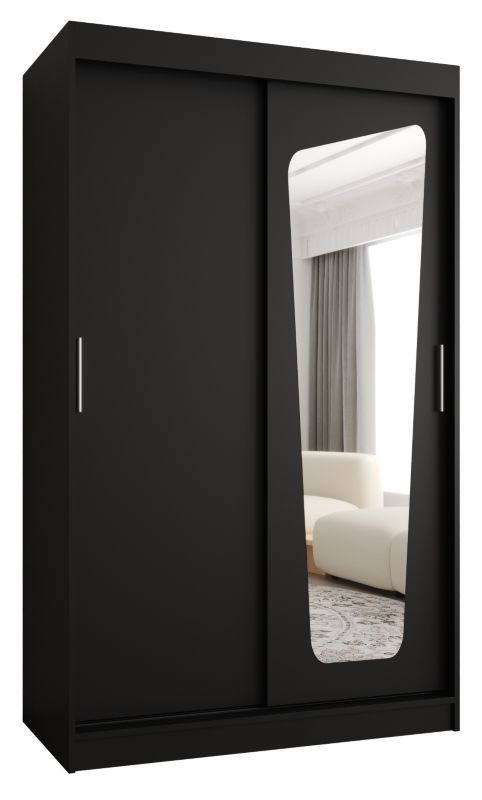 Szafa przesuwna Garderoba Abiks MOKA 120 czarny mat 1 szt.