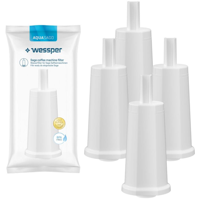 Filtry wody, Wessper, zamiennik do ekspresu Sage Breville, SES008 BES008, węglowy, 4szt