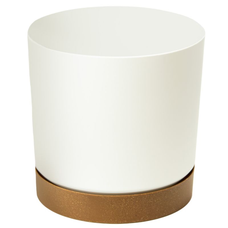 Doniczka Ogrodowa EDANTI Z Podstawką Plastikowa Biała 39 cm 1 szt.