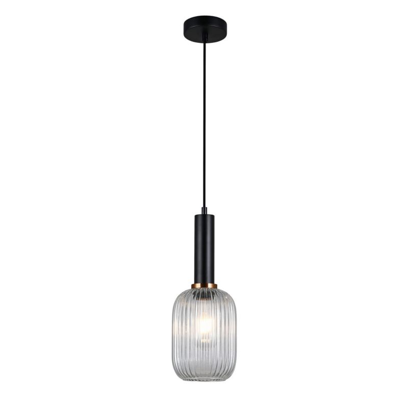 Lampa sufitowa wisząca Italux Antiola 1331 czarna nowoczesna 1xE27 x 1 szt.