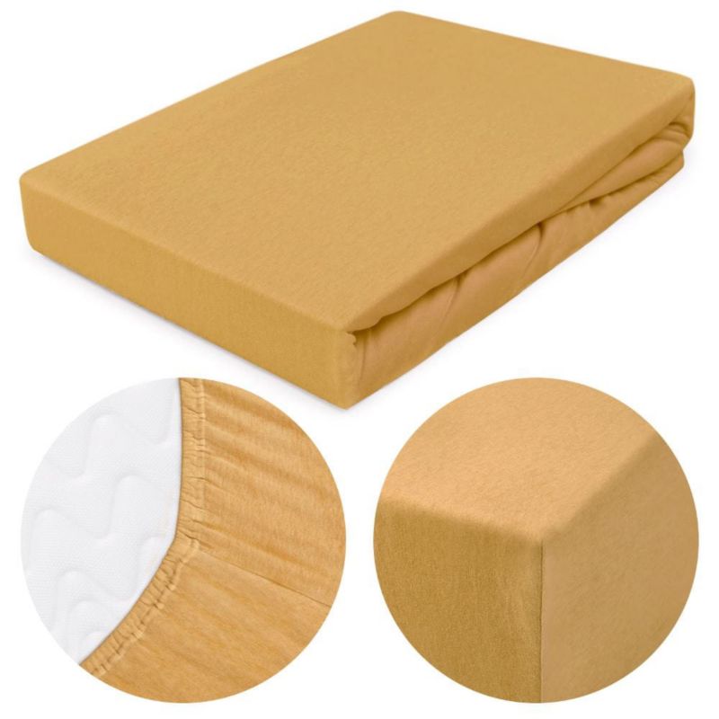 Prześcieradło jersey z gumką Darymex 160x200 kolor Musztardowy 1 szt.