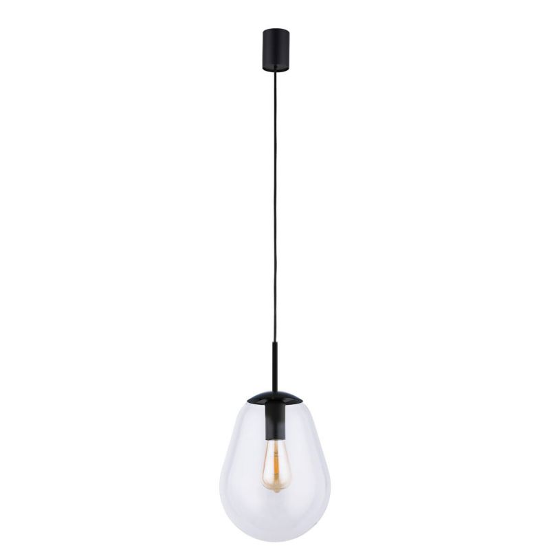 Lampa sufitowa wisząca Nowodvorski Lighting Pear czarno-przezroczysty wym: 180 x 22 x 22 cm 1xE27 x 40W 1 szt.