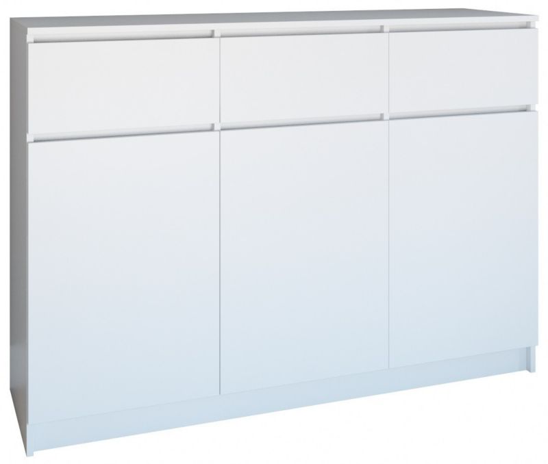 Komoda Topeshop Szafka 3D3S 120 - Biel 40x120x97 cm 1 szt.