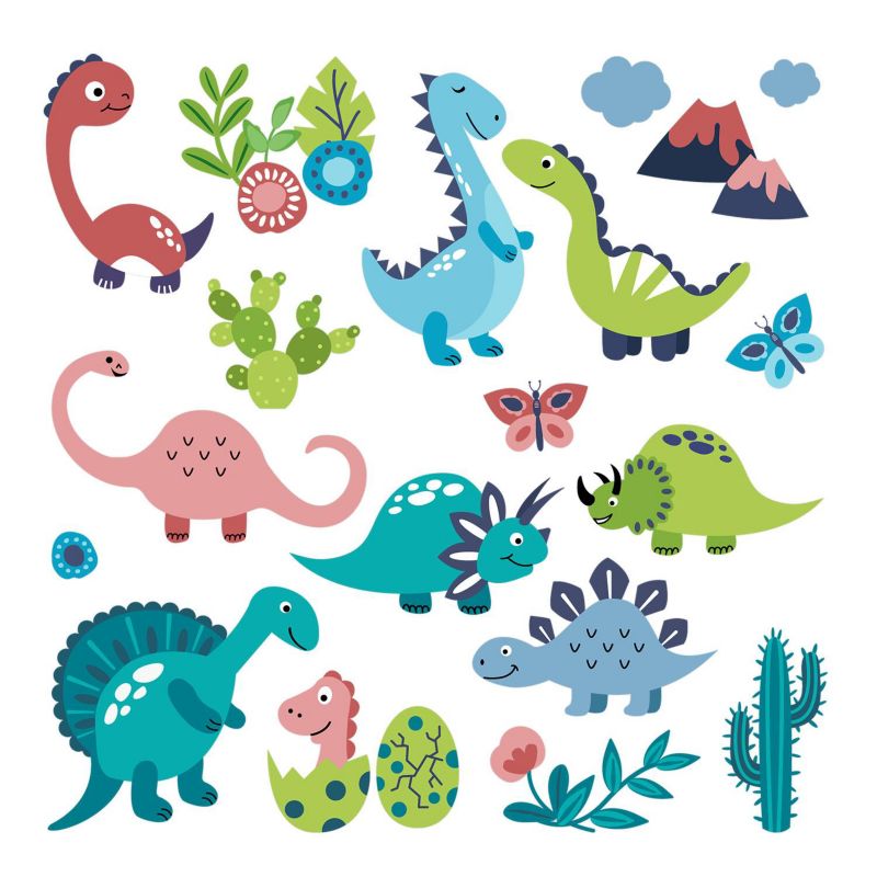 Naklejki Na Meble Wallfluent 144x80 cm Dino rośliny 1 rol.