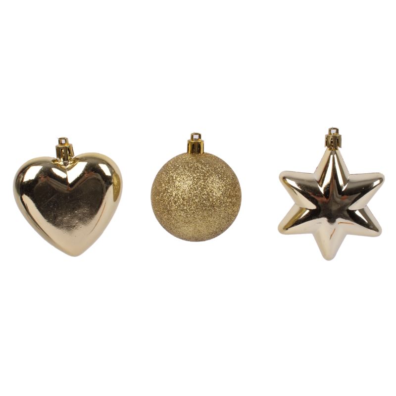 Bombki 6 cm złote 3 szt.