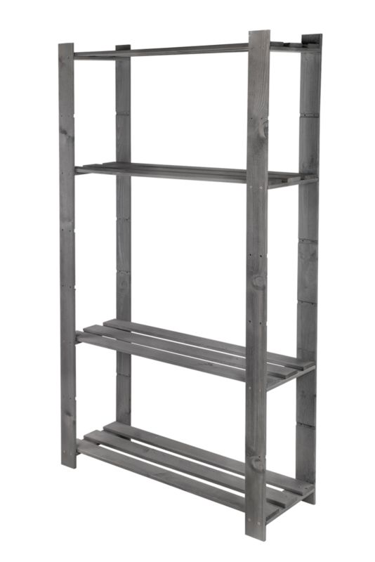 Regał drewniany MODO24 impregnacja szara 150x80x28 cm pojemny 1 szt.