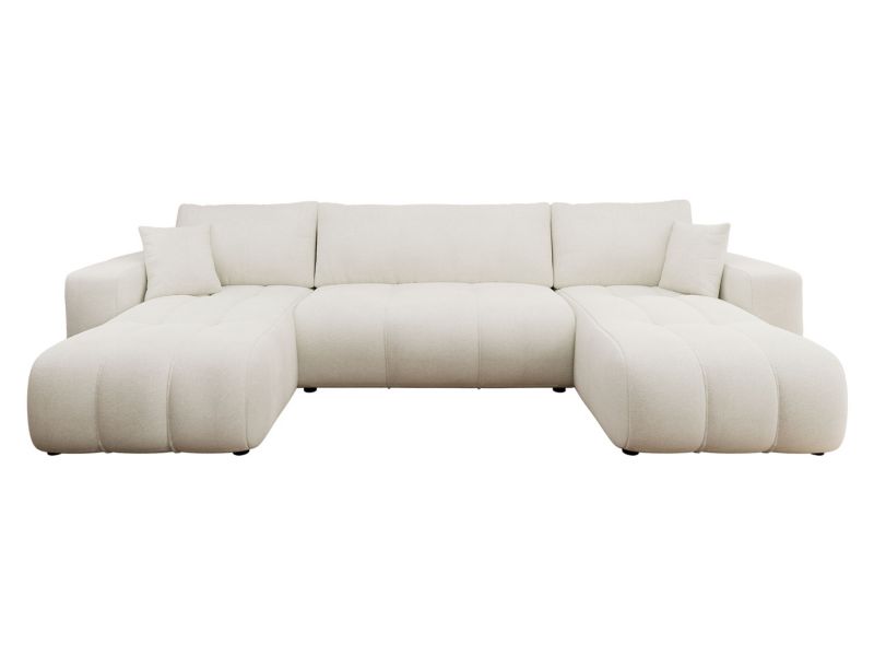 Narożnik z funkcją spania MIRJAN 24 Furyn U biały papirus 1 szt.