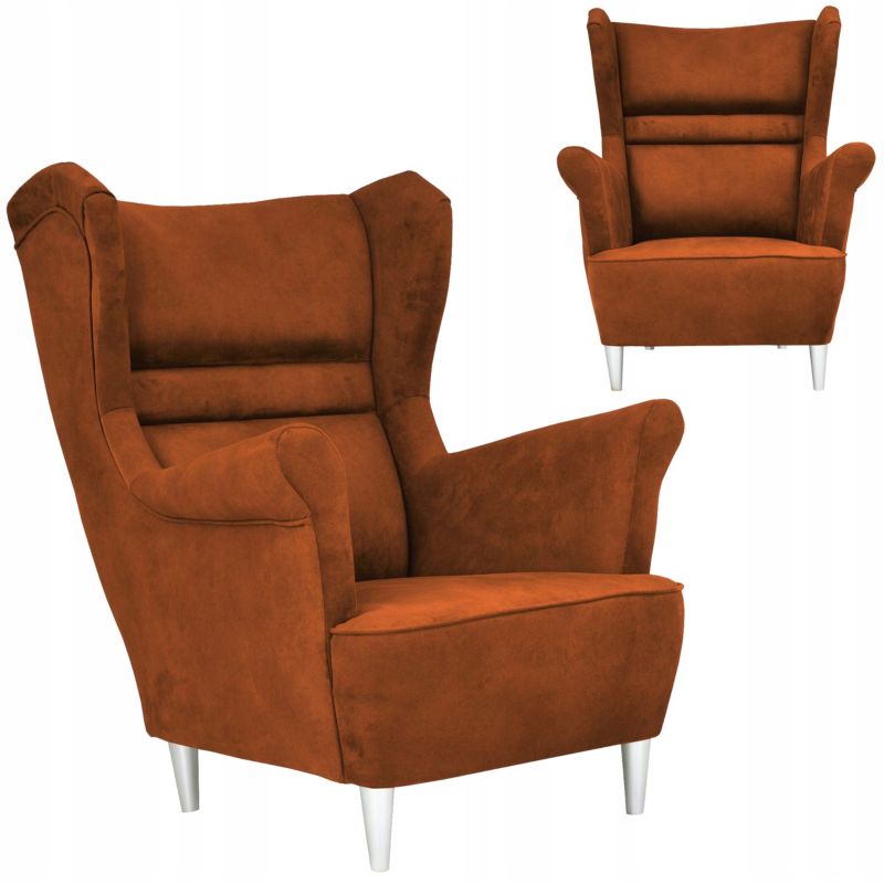 Fotel uszak do salonu Family Meble Zoja pomarańczowy 1szt