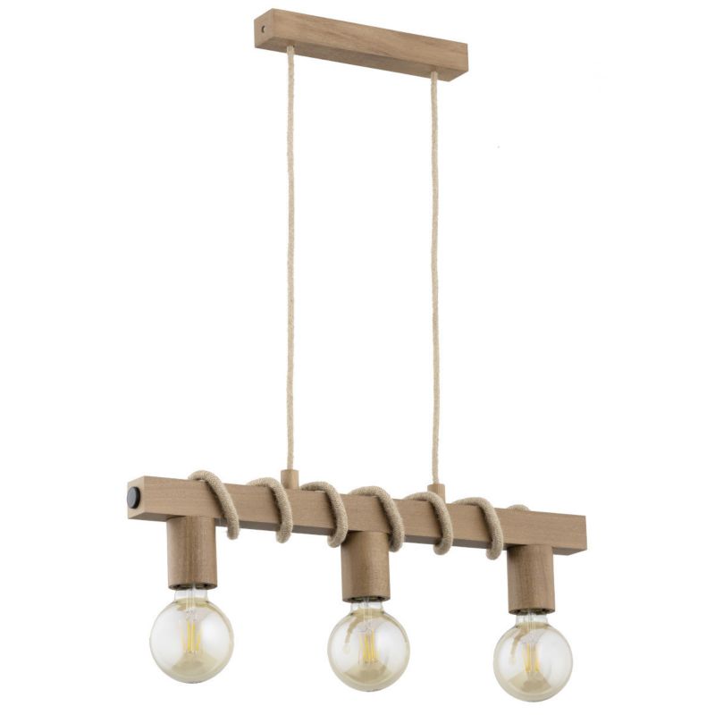 Lampa wisząca Alfa Kalipso 2548 drewniany retro 3xE27 x 15W 1 szt.