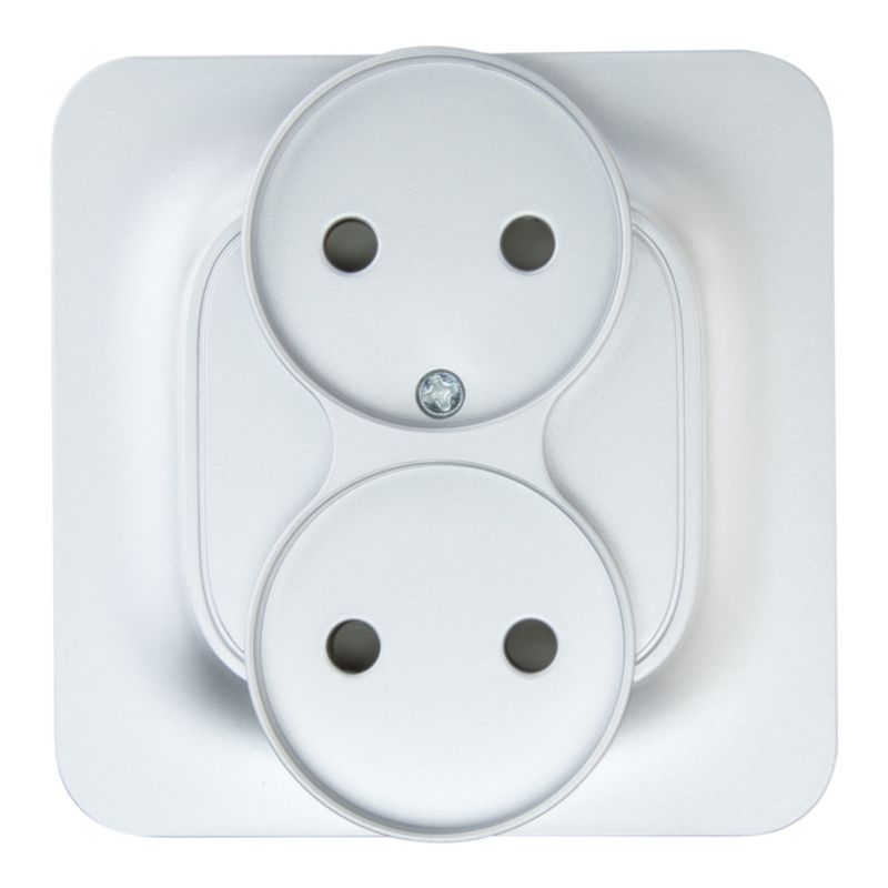 Gniazdo podwójne Jacobsen Kennet srebrne