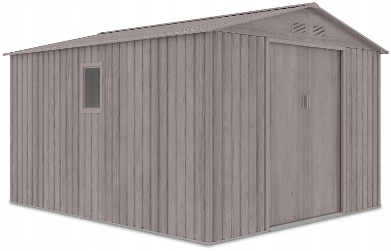 Domek Ogrodowy Narzędziowy na Narzędzia Szopa HUDSON 319x277 cm Metalowy 1 szt.