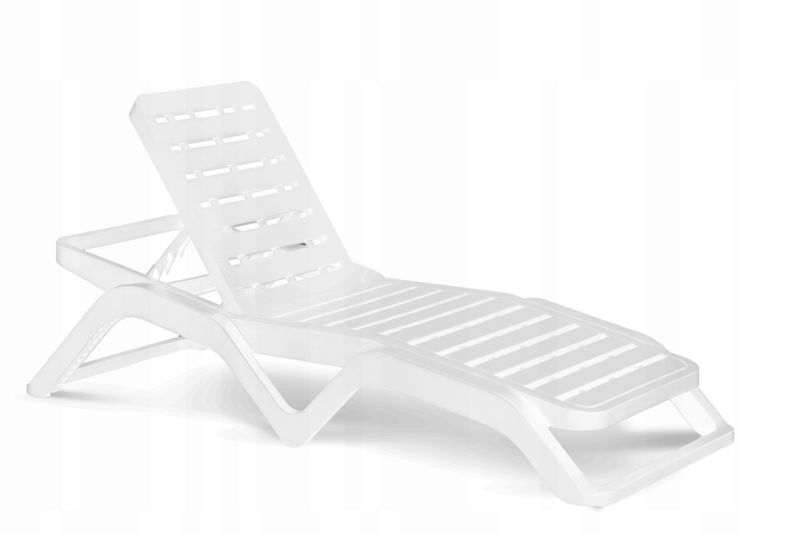 Leżak ogrodowy Corciano Rocco biały 1 szt.