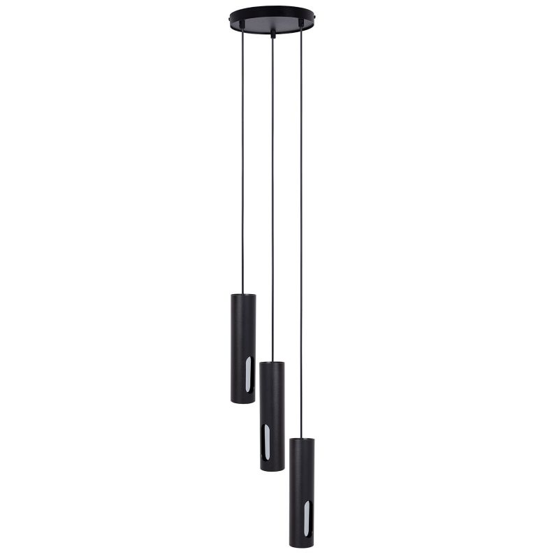 Lampa wisząca Sigma Lighting Flow 1770 czarno-srebrna nowoczesna 3xGU10 x 1 szt.
