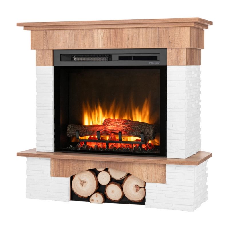 Kominek elektryczny Warmtec Porto narożny 23" XHD 1400W funkcja ogrzewania dąb 1 szt.