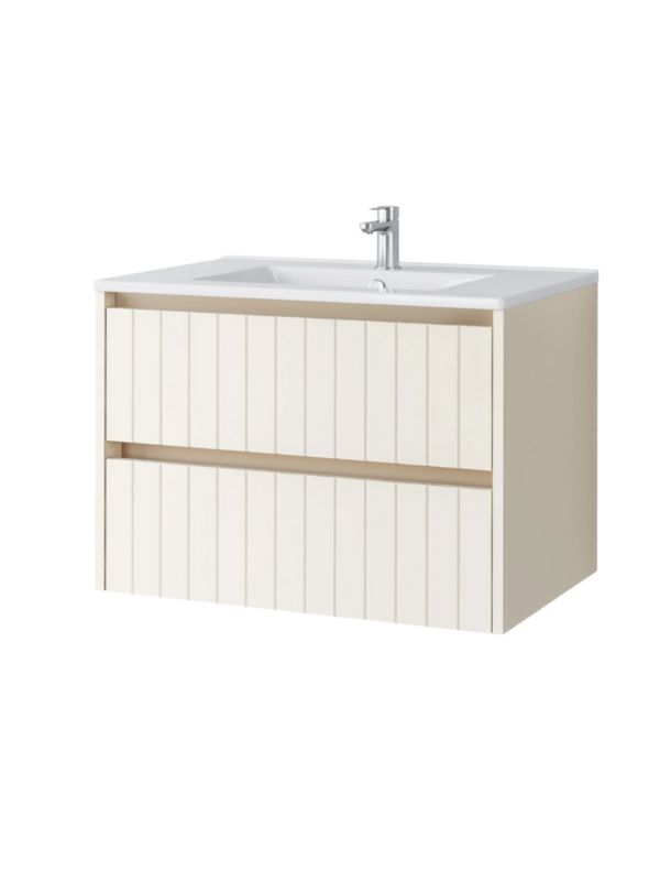 Zestaw szafka łazienkowa z umywalką ceramiczną Uptrend MELITO 70 Almond Mat 1 kpl.