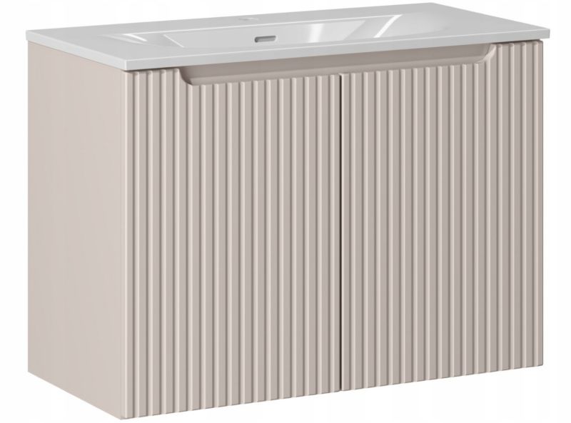 Szafka pod Umywalkę łazienkowa 80 cm Wisząca z Umywalką SKY3 Nova Kaszmir Kaszmirowa Drzwi Furnidea 1 szt.