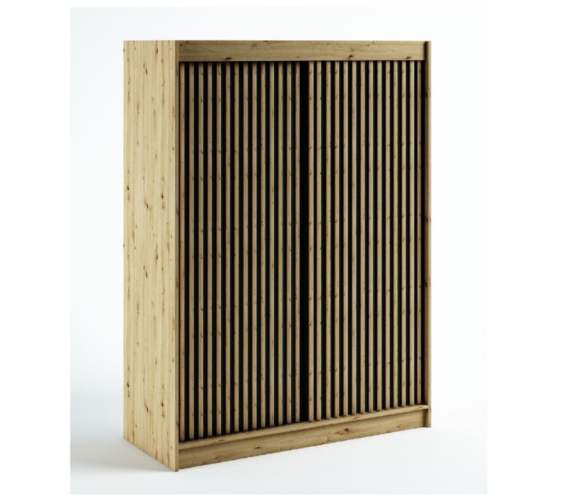 Szafa przesuwna Garderoba Abiks Lamelo 1 150 artisan + czarny 1 szt.