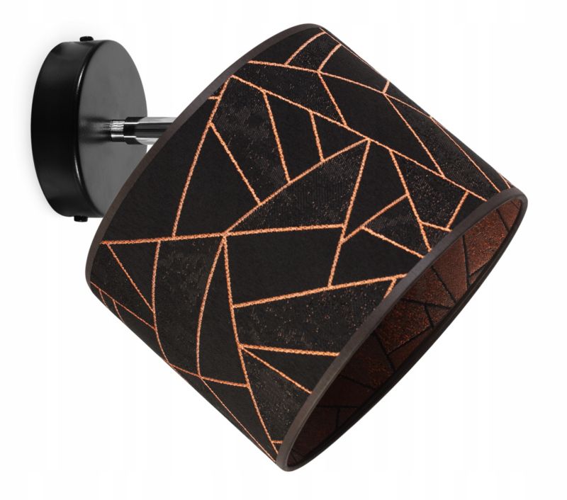 Lampa sufitowa kinkiet Light Home LH Werona 1x E27 60W czarny/miedź 1szt.