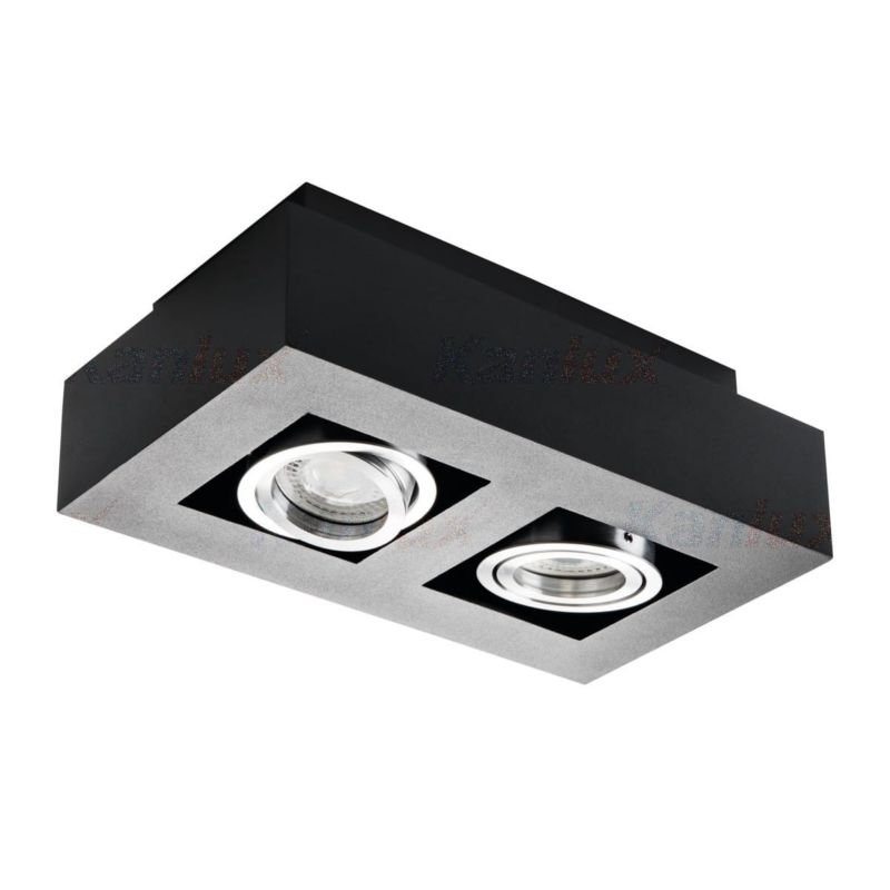 Spot Kanlux Stobi czarny 2 x GU10 x 25W IP20 wym: 14 x 25 cm - 1 szt.