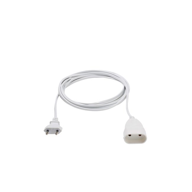 Przedłużacz mieszkaniowy 2 x 0,75 mm2 mm 3 m biały