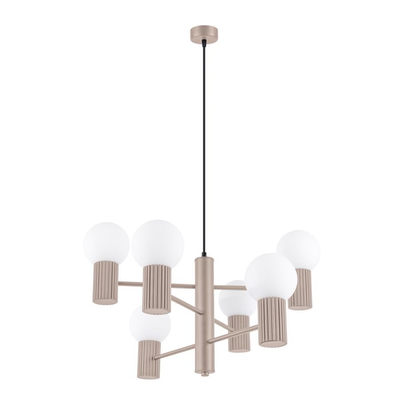 Żyrandol Sollux Lighting HALO 6 taupe 1 szt.
