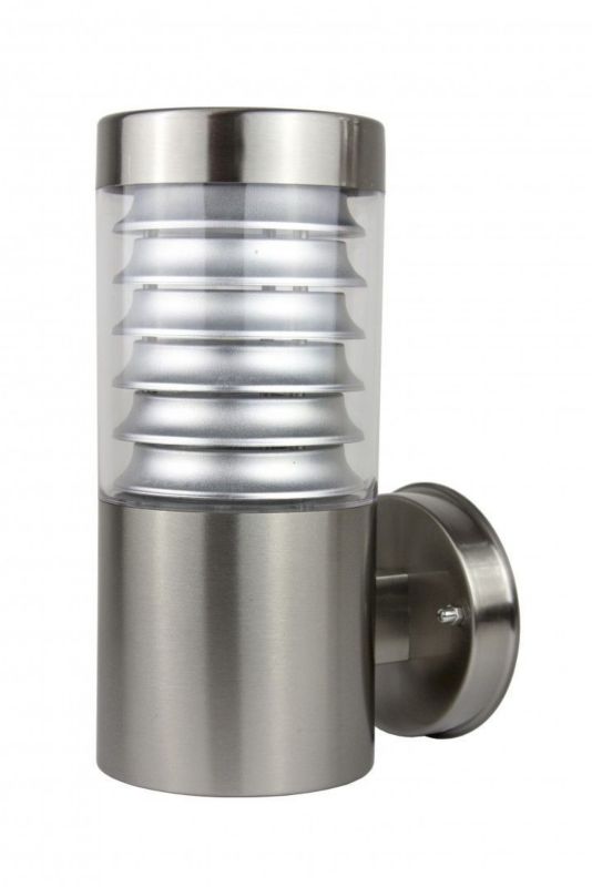 Kinkiet ścienny zewnętrzny SU-MA Joy srebrny 1 x E27 x IP44 wym: 26,5 x 11,4 x 16 cm - 1 szt.